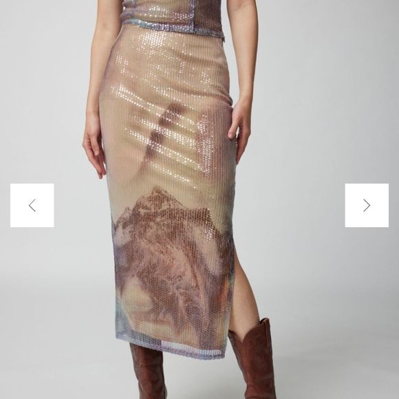 Urban outfitters sequin long skirt medium, new - Picture 3 of 6